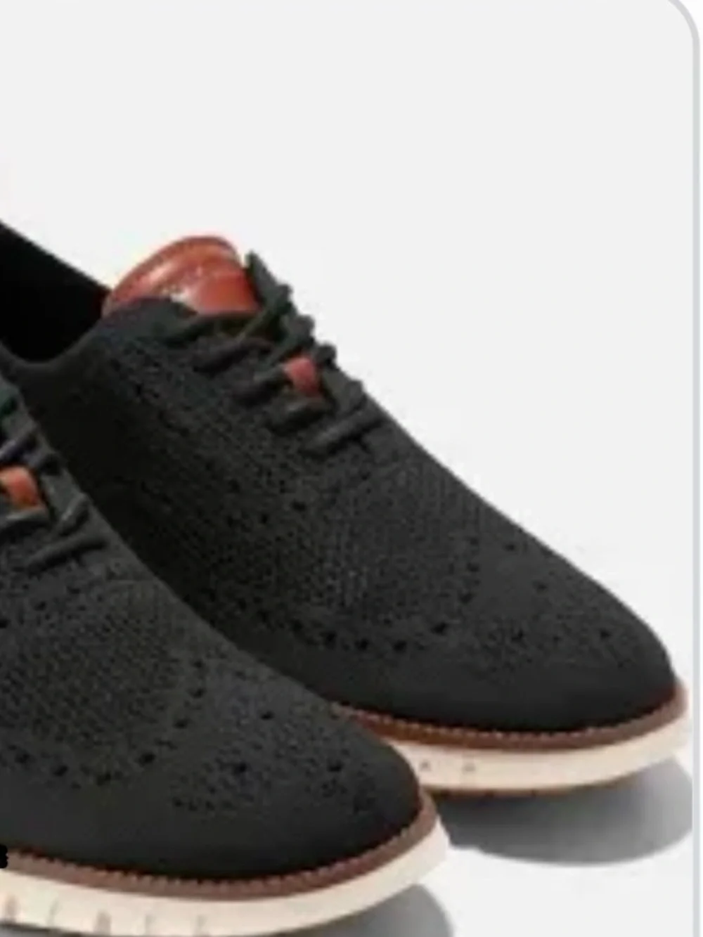 Cole Haan Zero Grand Remastered Black Knit Derby Oxford Brown Leather Accent 9